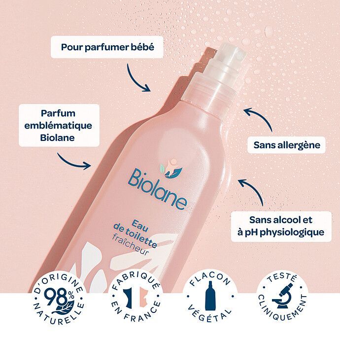 Eau de Toilette Fraîcheur - 200 ml (Biolane) - Image 4