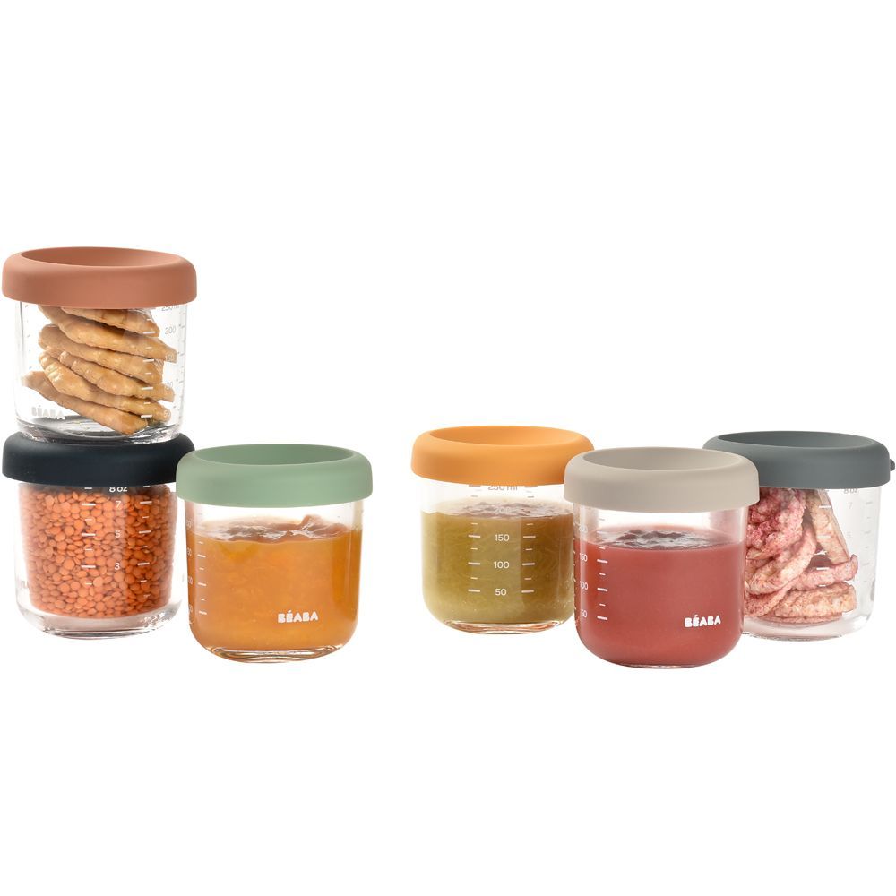 Coffret 6 portions verre sunrise color mix (250 ml) (Béaba) - Image 8