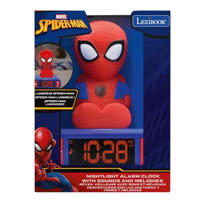 Réveil avec veilleuse spiderman 3d (Lexibook) - Image 1