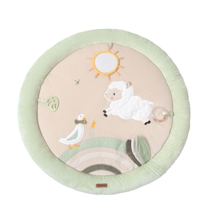 Tapis d'éveil en velours La Vie à la Ferme - Vert (Prémaman) - Image 1