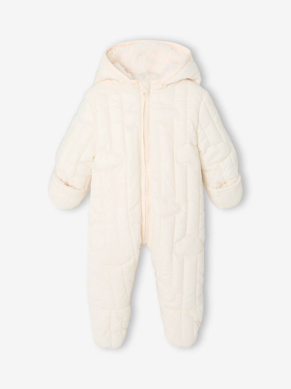 Combipilote naissance avec capuche écru (Vertbaudet) - Couverture