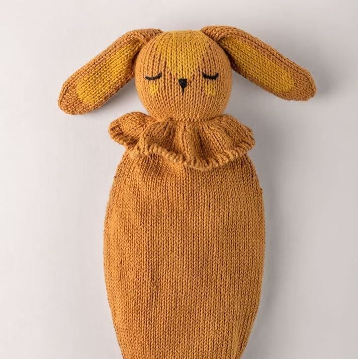 Doudou attache tétine lapin caramel (LERO LERO KID) - Couverture