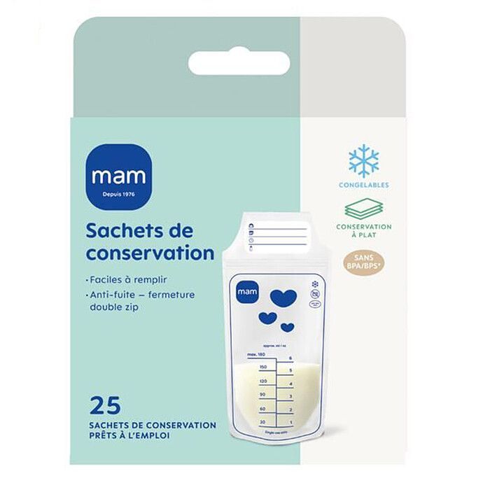 Lot de 25 Sachets de Conservation - 180 ml (Mam) - Image 3