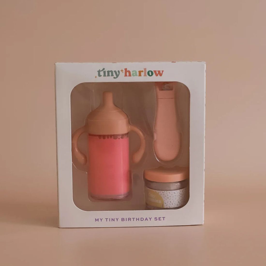 Coffret repas petit pot et biberon magiques pour poupée Anniversaire (Tiny Harlow) - Couverture