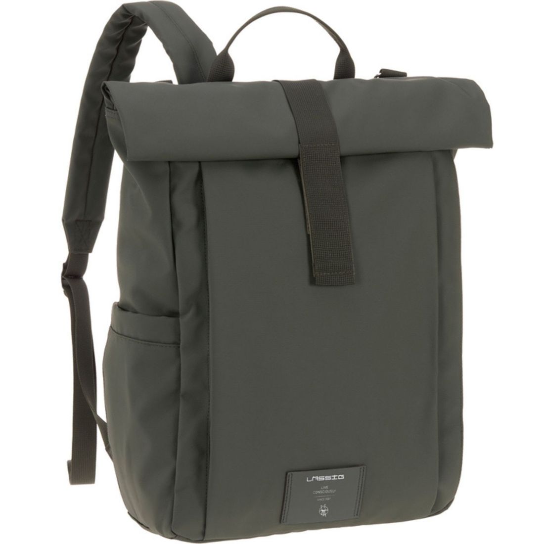 Sac à dos à langer Rolltop Up olive Green Label (Lassig) - Image 1