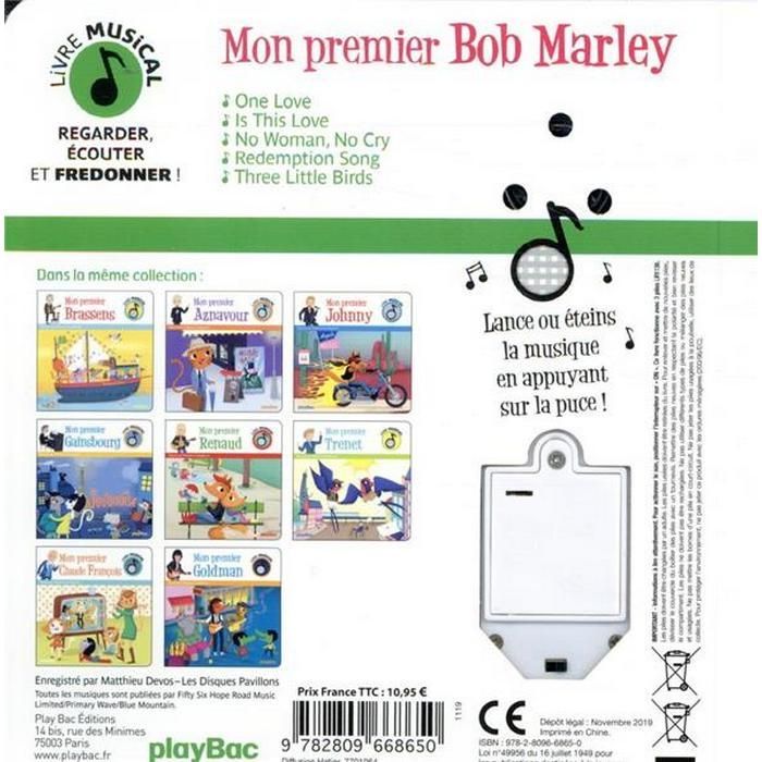 Livre musical Mon premier Bob Marley (playBac) - Image 1