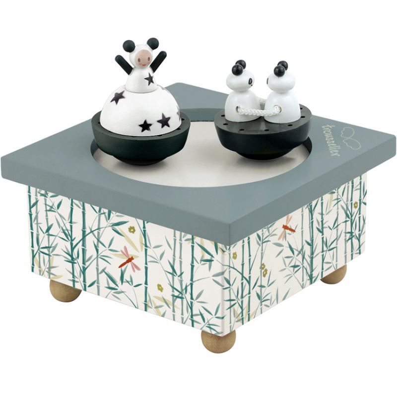 Boîte à musique magnétique Fille et panda (Trousselier) - Couverture