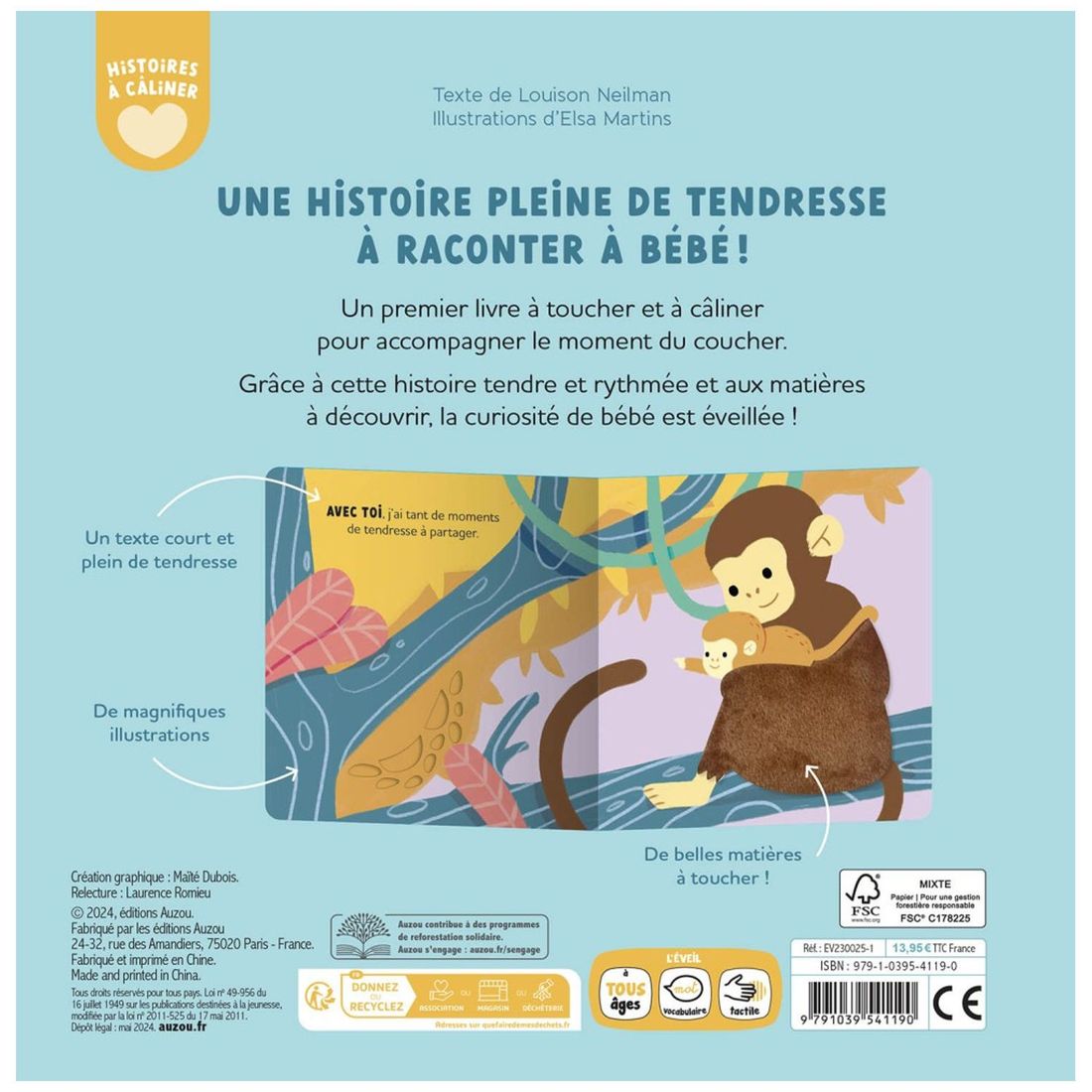 Livre Histoires à câliner Toujours avec toi (Auzou Editions) - Image 1