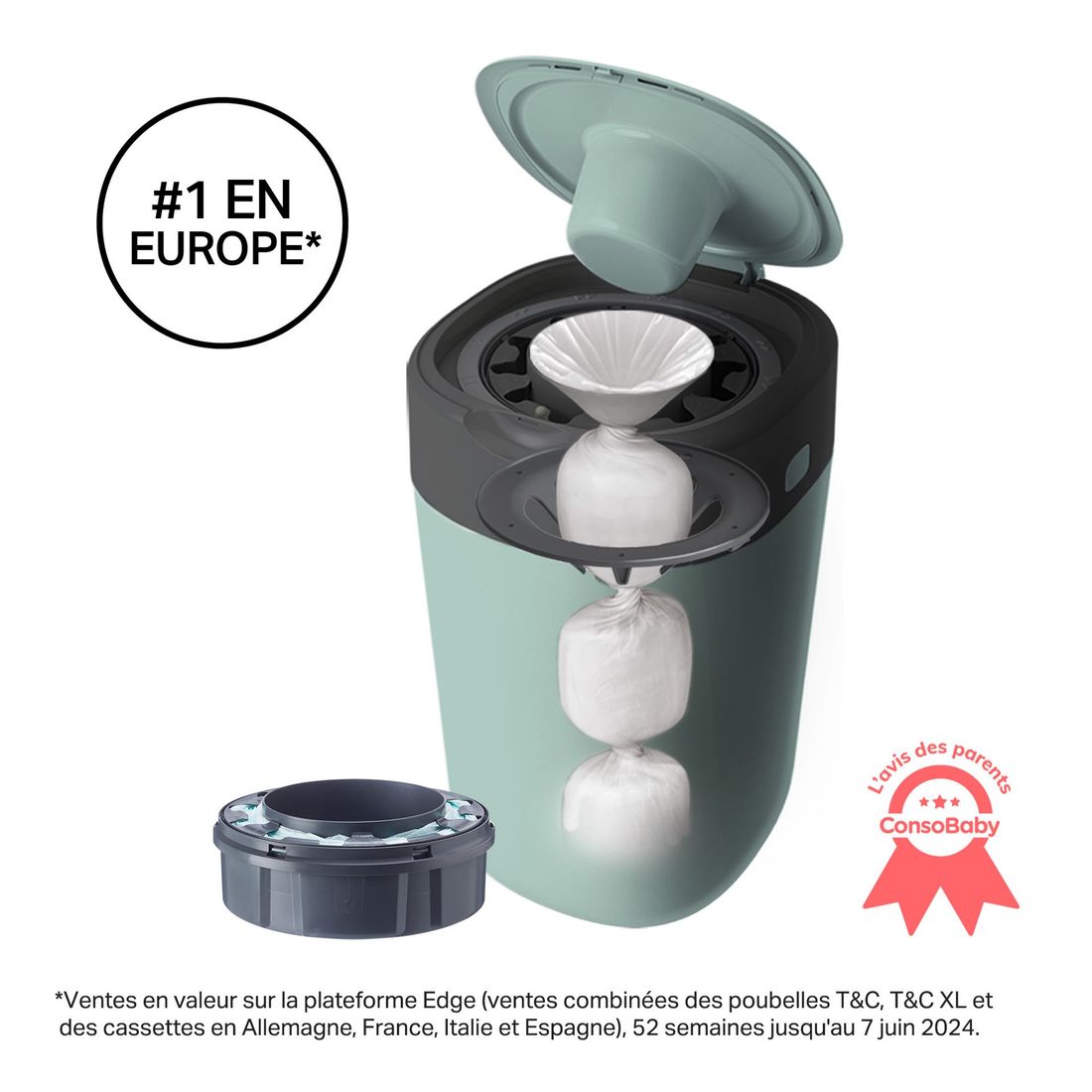 Poubelle à Couches Twist & Click (Tommee Tippee) - Image 1