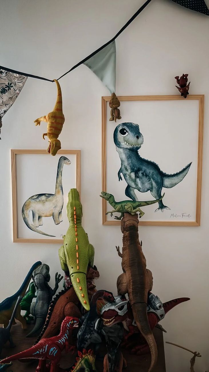 Affiche T-Rex aquarelle pour chambre bébé Rex décoration dinosaure enfant (Les Aquarelles de Marlène) - Image 3