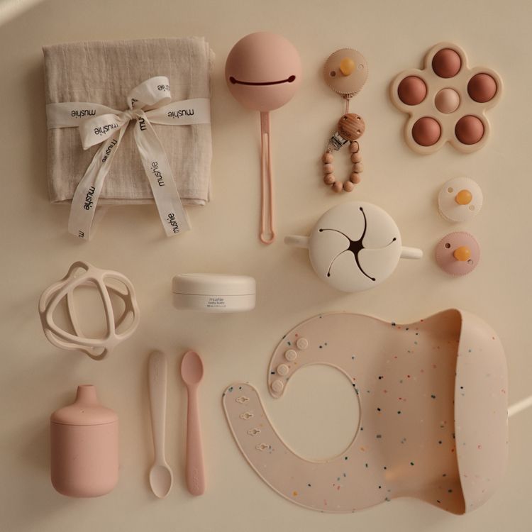 Lot de 2 cuillères en silicone Shifting sand-Blush (Mushie) - Image 4