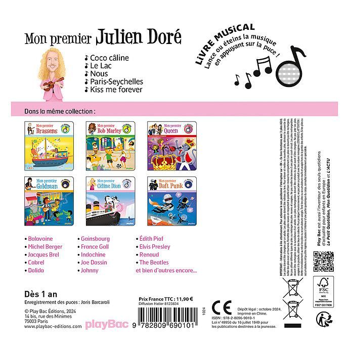 Livre Musical Mon Premier Julien Doré (playBac) - Image 3