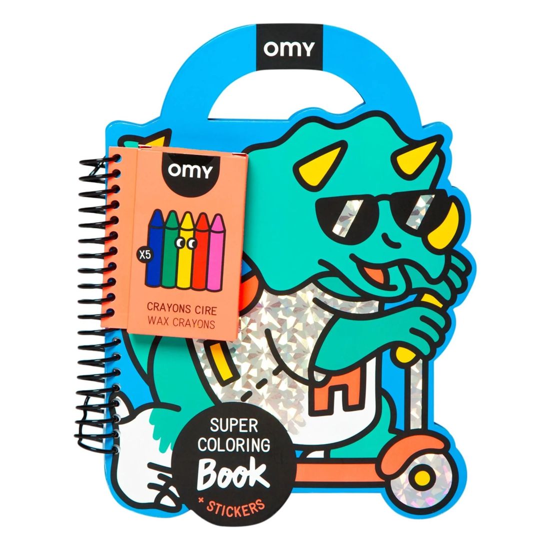 Omy - Cahier de coloriage avec stickers Dino (Omy) - Couverture