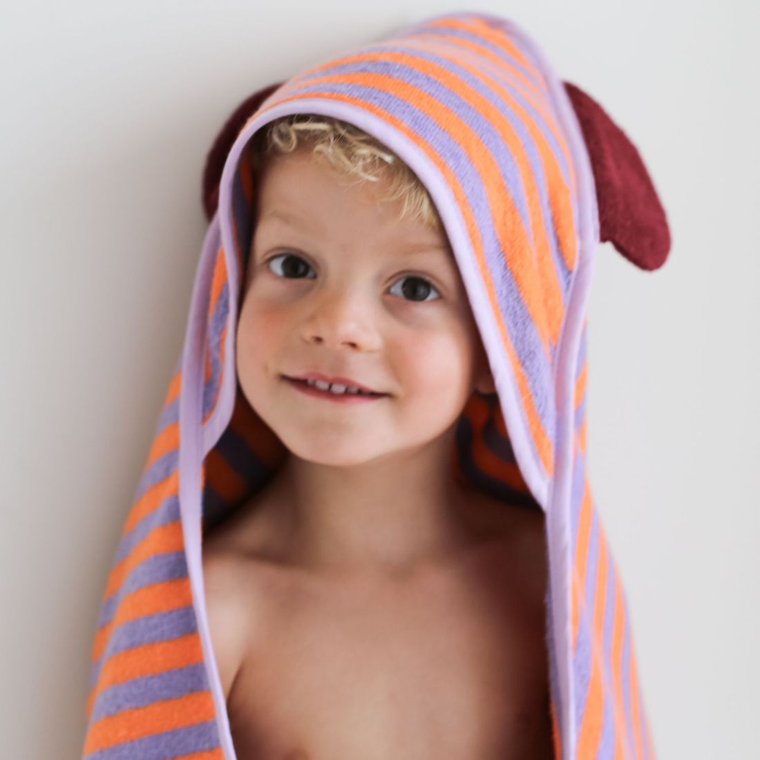 Cape de bain Ours Lavande (75 x 75 cm) (Quut) - Image 4