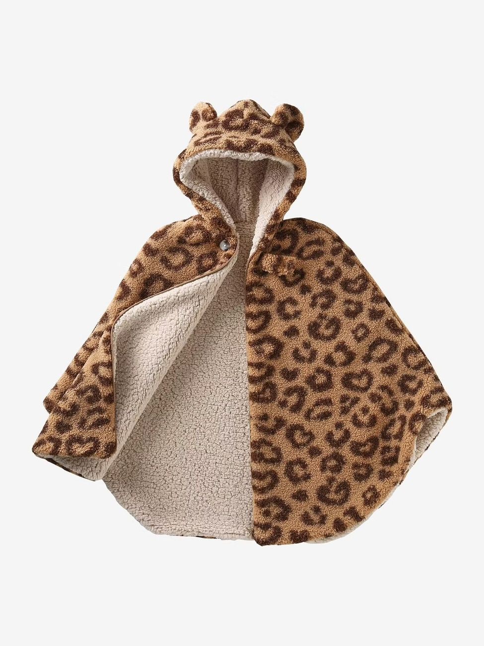 Poncho 18-36 mois pour siège auto & porte bébé léopard (Vertbaudet) - Image 1