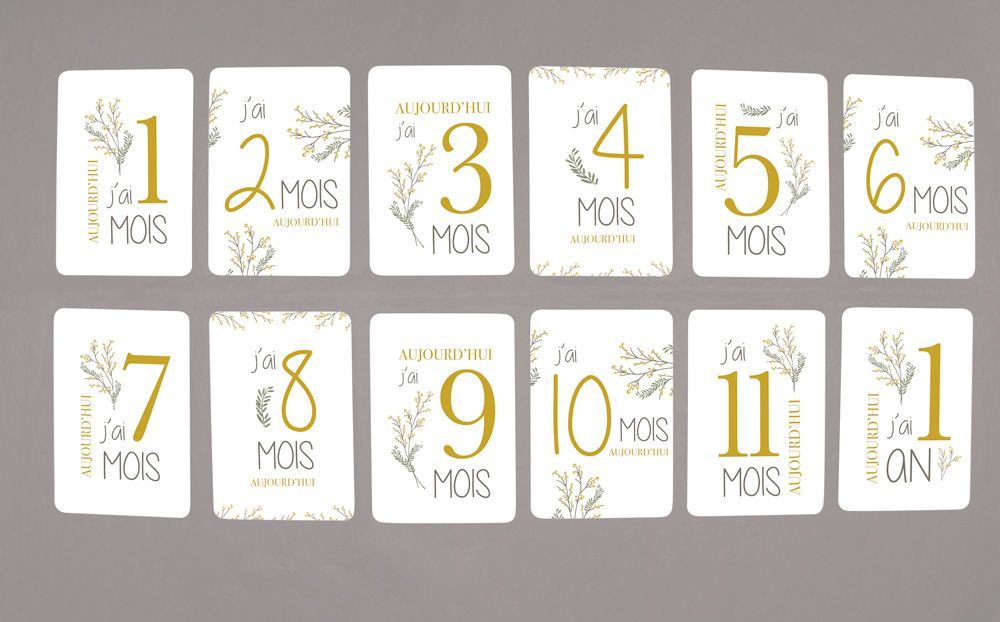 Cartes étapes bébé Camomille (Le Faire-Part Français) - Image 1
