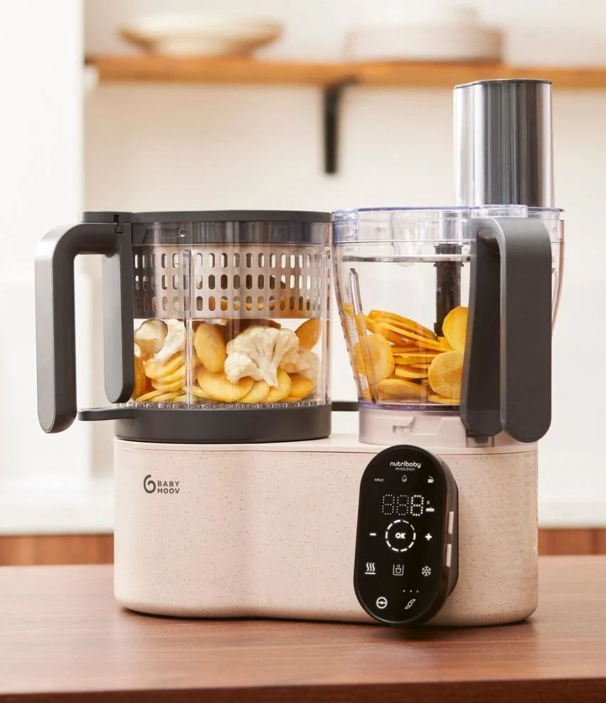 Robot cuiseur Nutribaby Evolution - 6 en 1 avec découpe intégrée (Babymoov) - Image 1