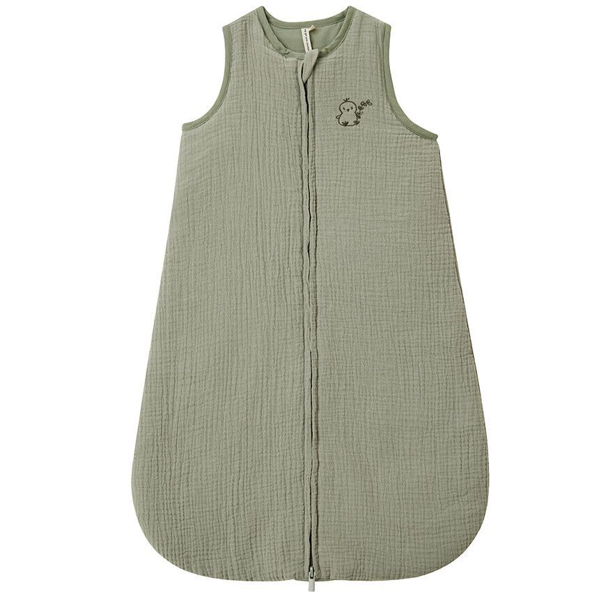 Gigoteuse TOG 2 broderie poussin en gaze de coton - Kaki (Prémaman) - Couverture