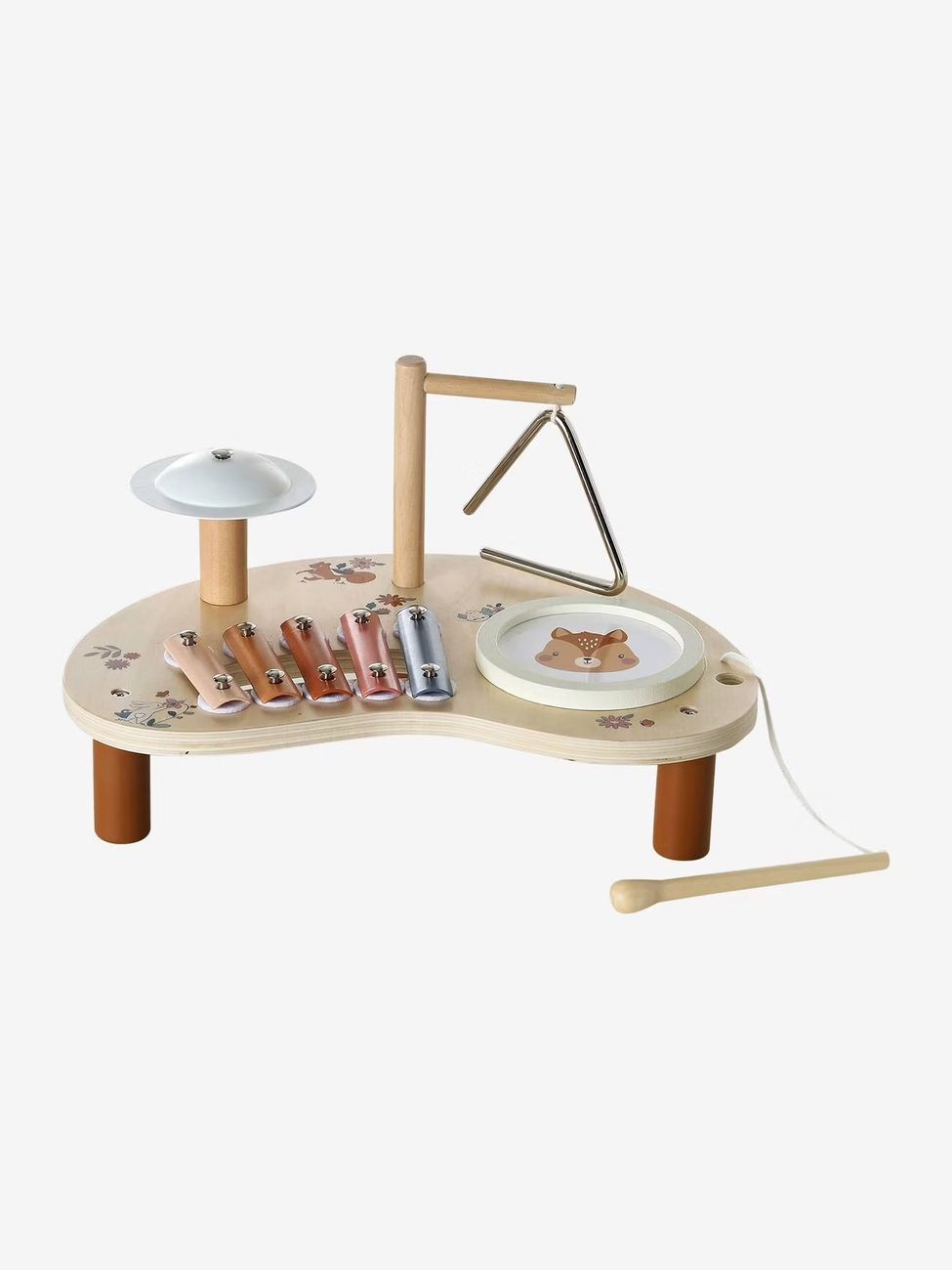 Mini table d'activités musicale en bois FSC® rétro flower (Vertbaudet) - Image 2