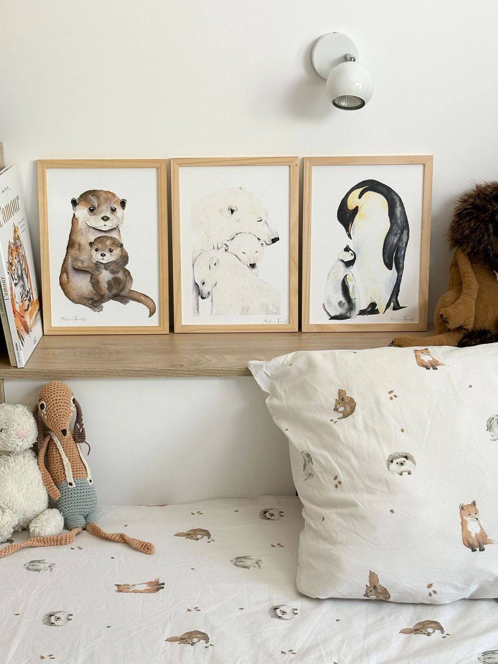 Affiche famille loutre aquarelle – Poster animal pour chambre bébé et enfant (Les Aquarelles de Marlène) - Image 10