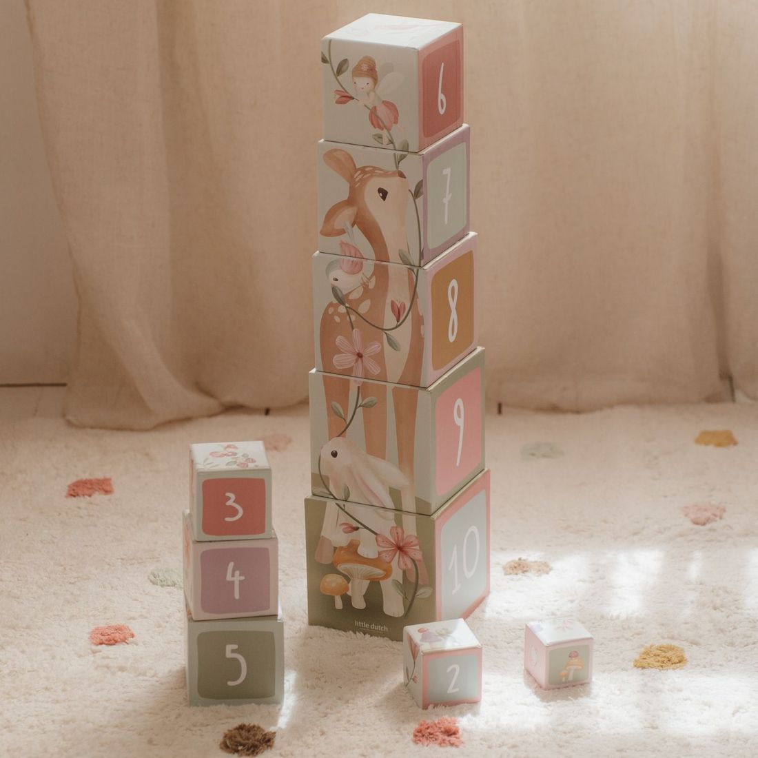 Cubes à empiler en carton FSC Fairy Garden (Little Dutch) - Image 4