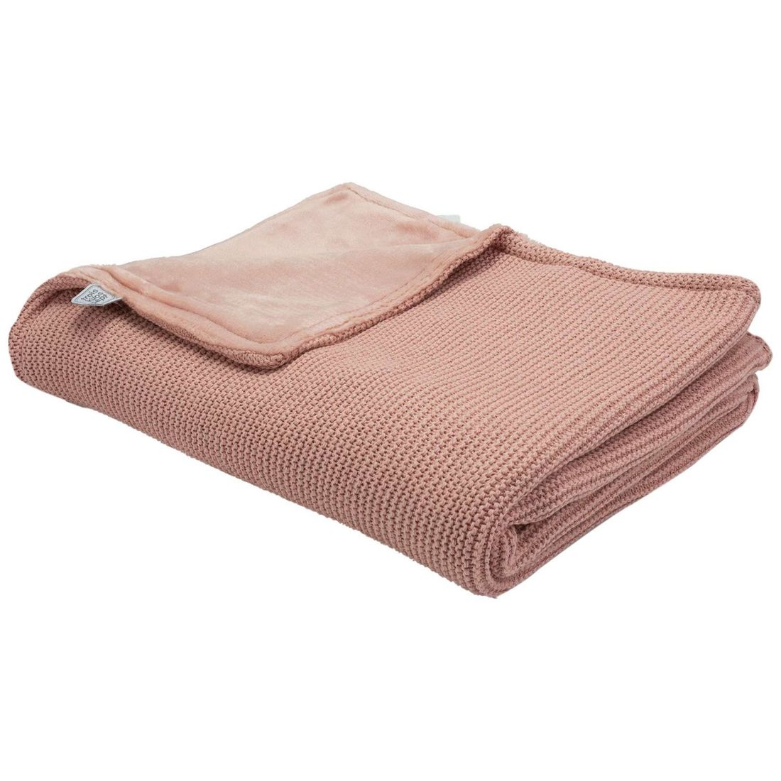 Couverture en tricot et flanelle Terre de sienne (75 x 100 cm) (Trois Kilos Sept) - Couverture