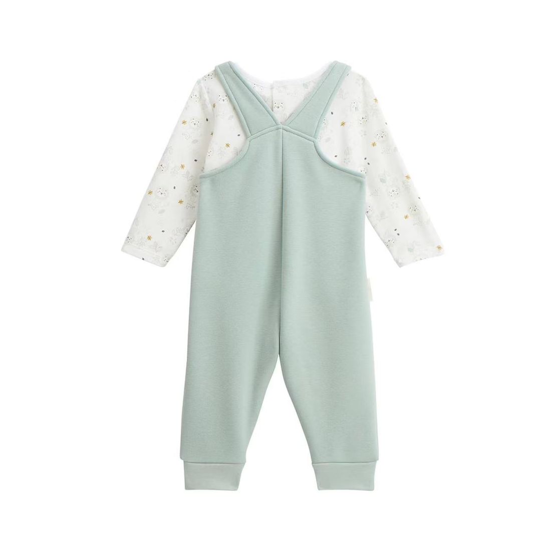 Ensemble Salopette Bébé En Molleton Ultra Chaud Et T-shirt Kenya Vert (Petit Beguin) - Image 2