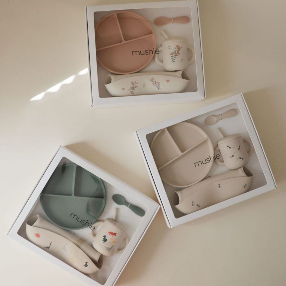 Coffret repas en silicone Bee (4 pièces) (Mushie) - Image 4