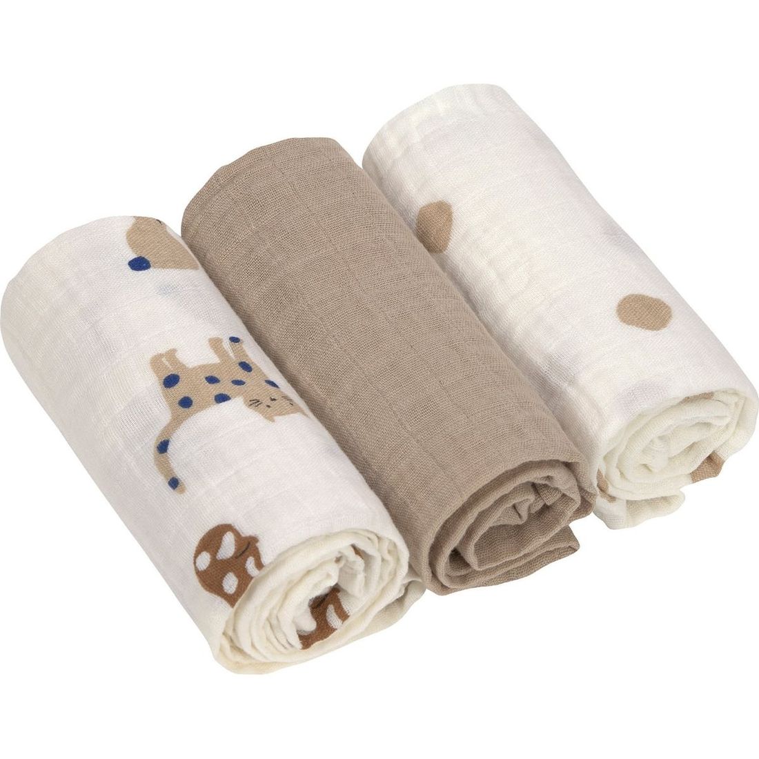 Lot de 3 langes Little Mateys bleu roi (60 x 60 cm) (Lassig) - Image 4
