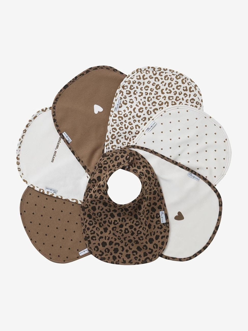 Semainier de bavoirs Léopard personnalisable beige (Envie De Fraise) - Couverture