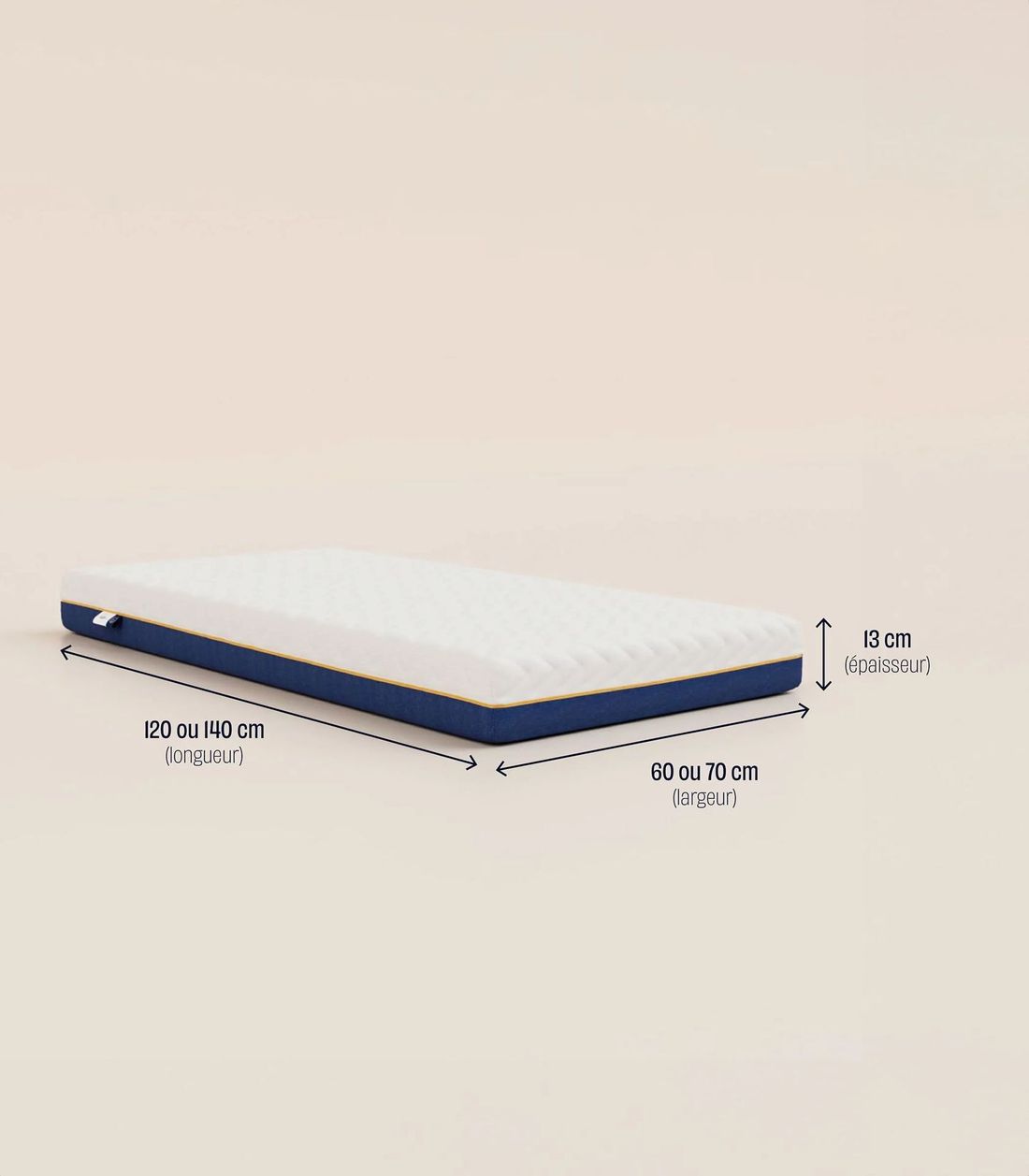 Matelas bébé 60x120cm Pus Tediber - Hypoallergénique & anti-acarien - Fabriqué en France - Idéal de 0 à 5 ans - Alèse bébé offerte (Tediber) - Image 7