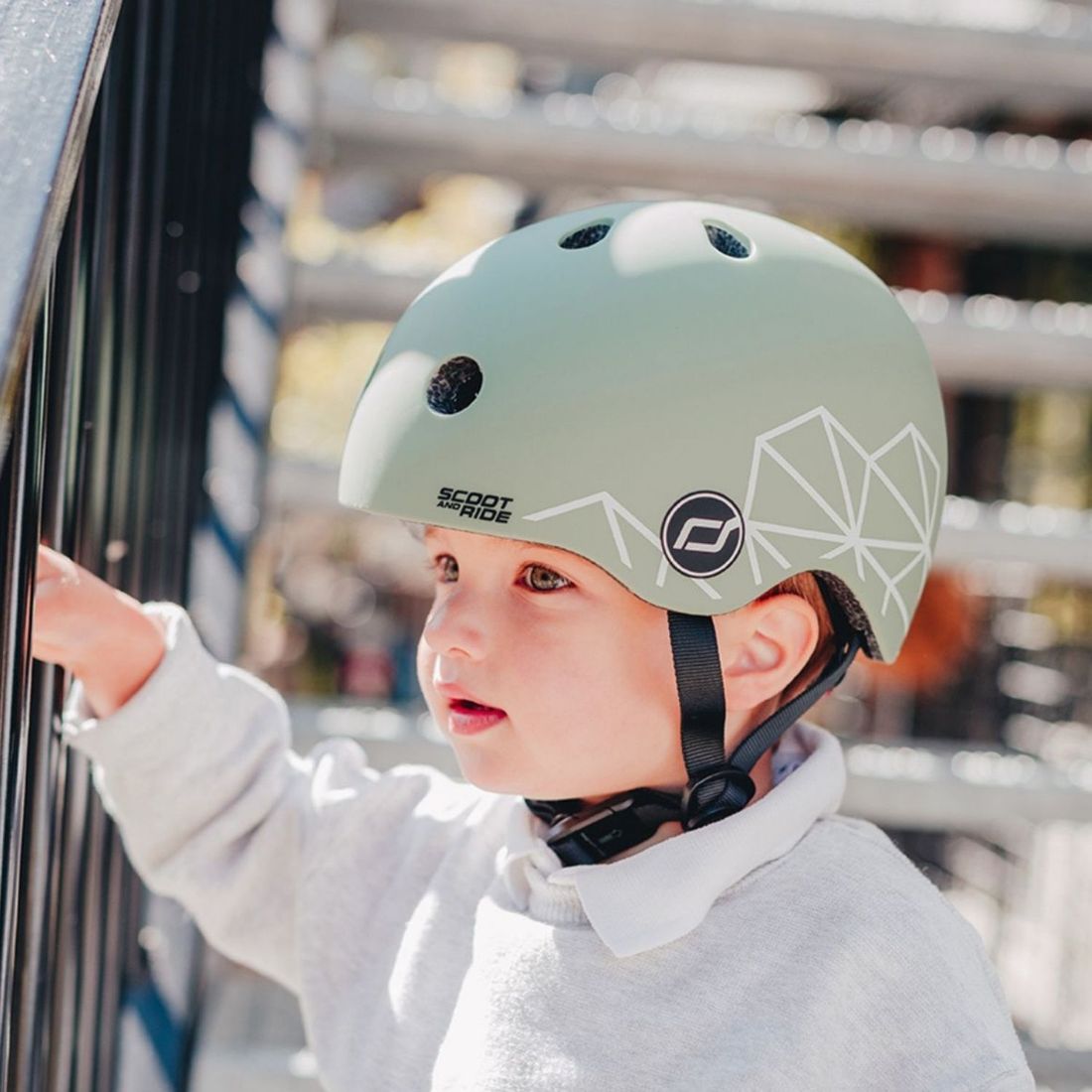 Casque Green Lines XXS (45-51 cm) (Scoot And Ride) - Image 1