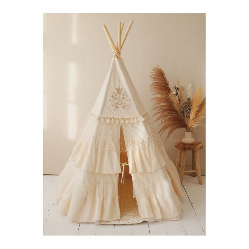 Tente tipi avec franges et tapis boho ca (Moi Mili) - Image 3