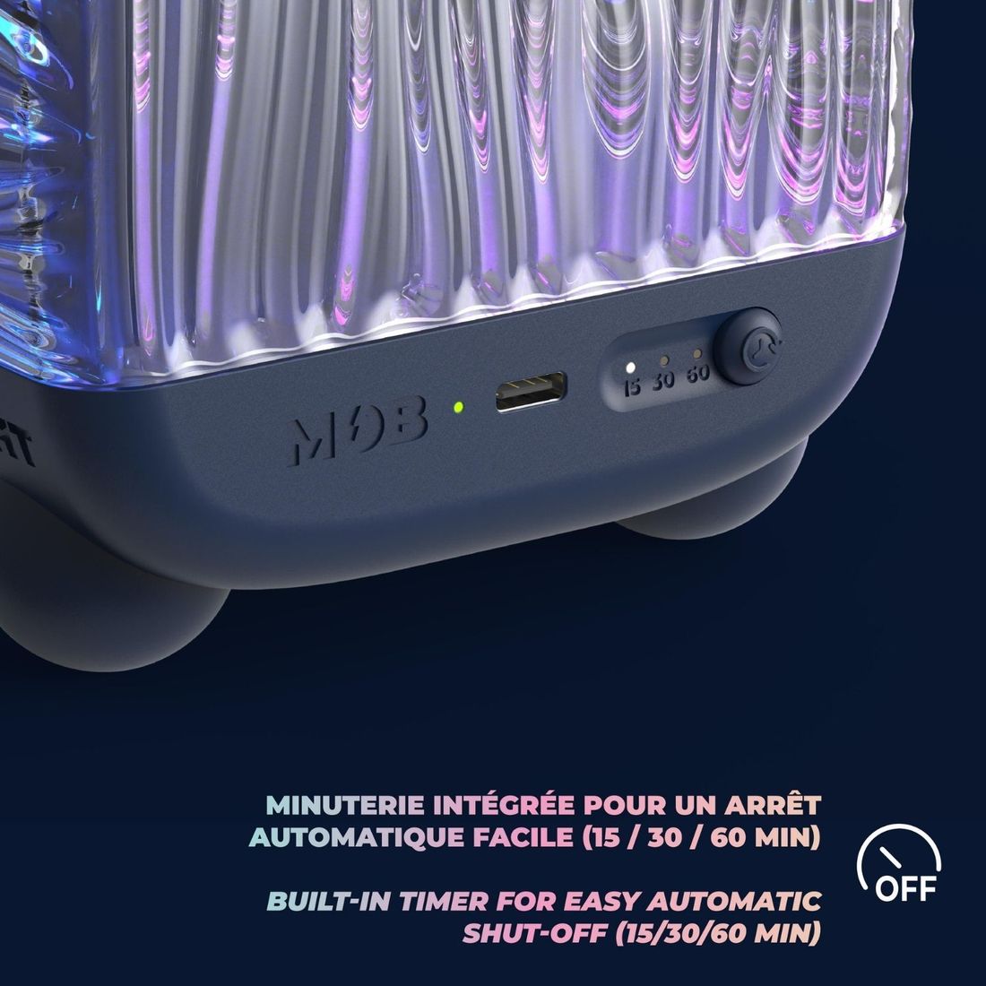 Veilleuse et enceinte sans fil Wavy Light Abyss (MOB) - Image 4
