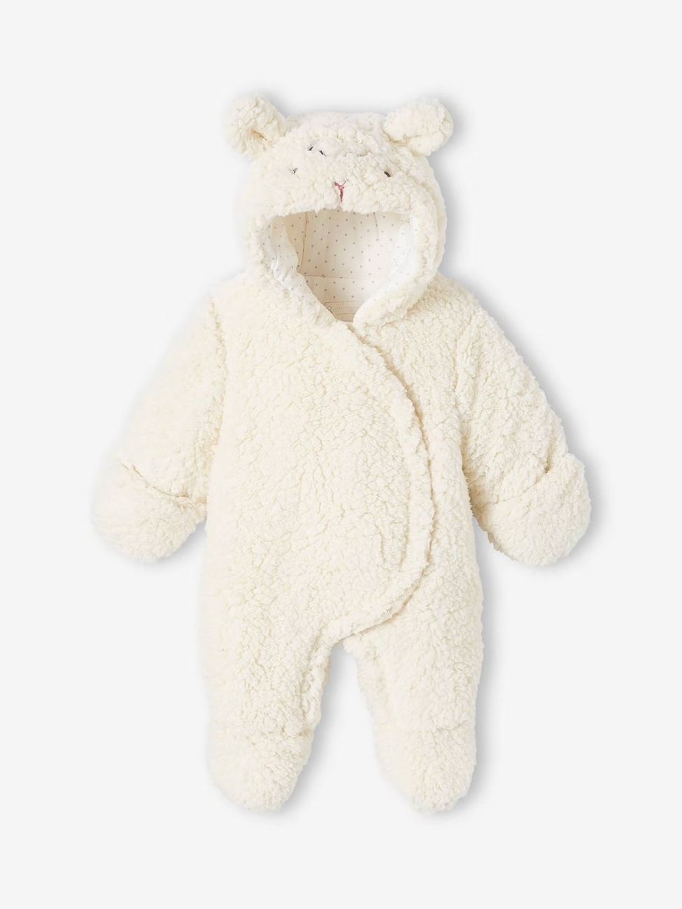 Combipilote "mouton" bébé en fausse fourrure écru (Vertbaudet) - Couverture