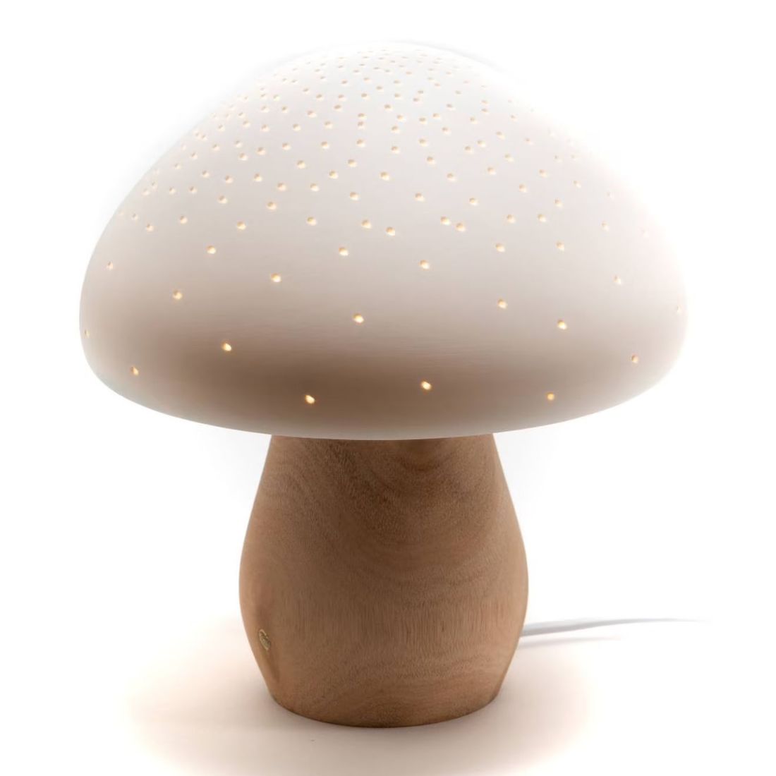 Lampe Champignon He En Porcelaine 2, Blanc (Amadeus Les Petits) - Image 1