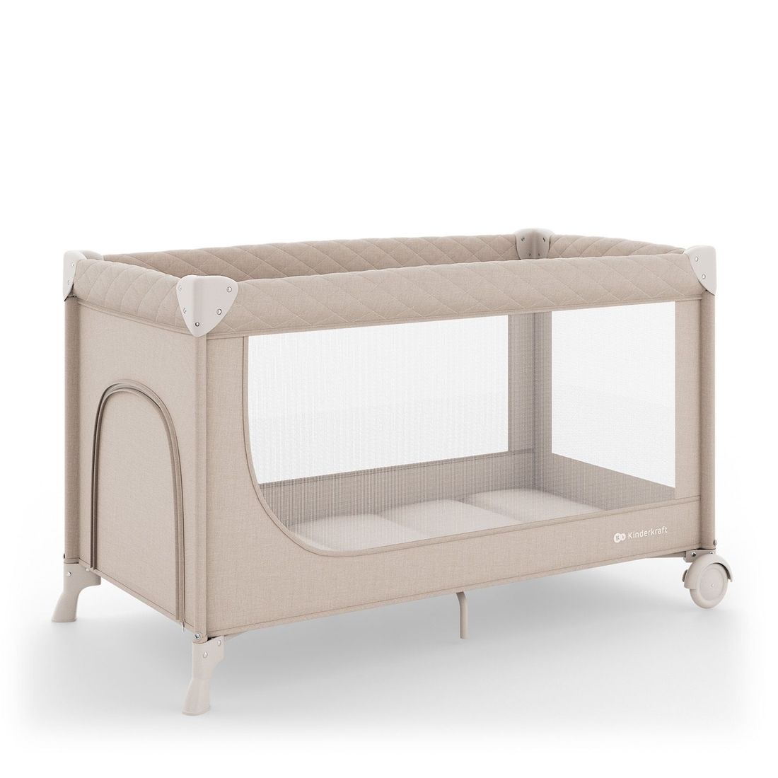 Lit bébé et lit de voyage 2 en 1 LEODY UP beige (Kinderkraft) - Image 2