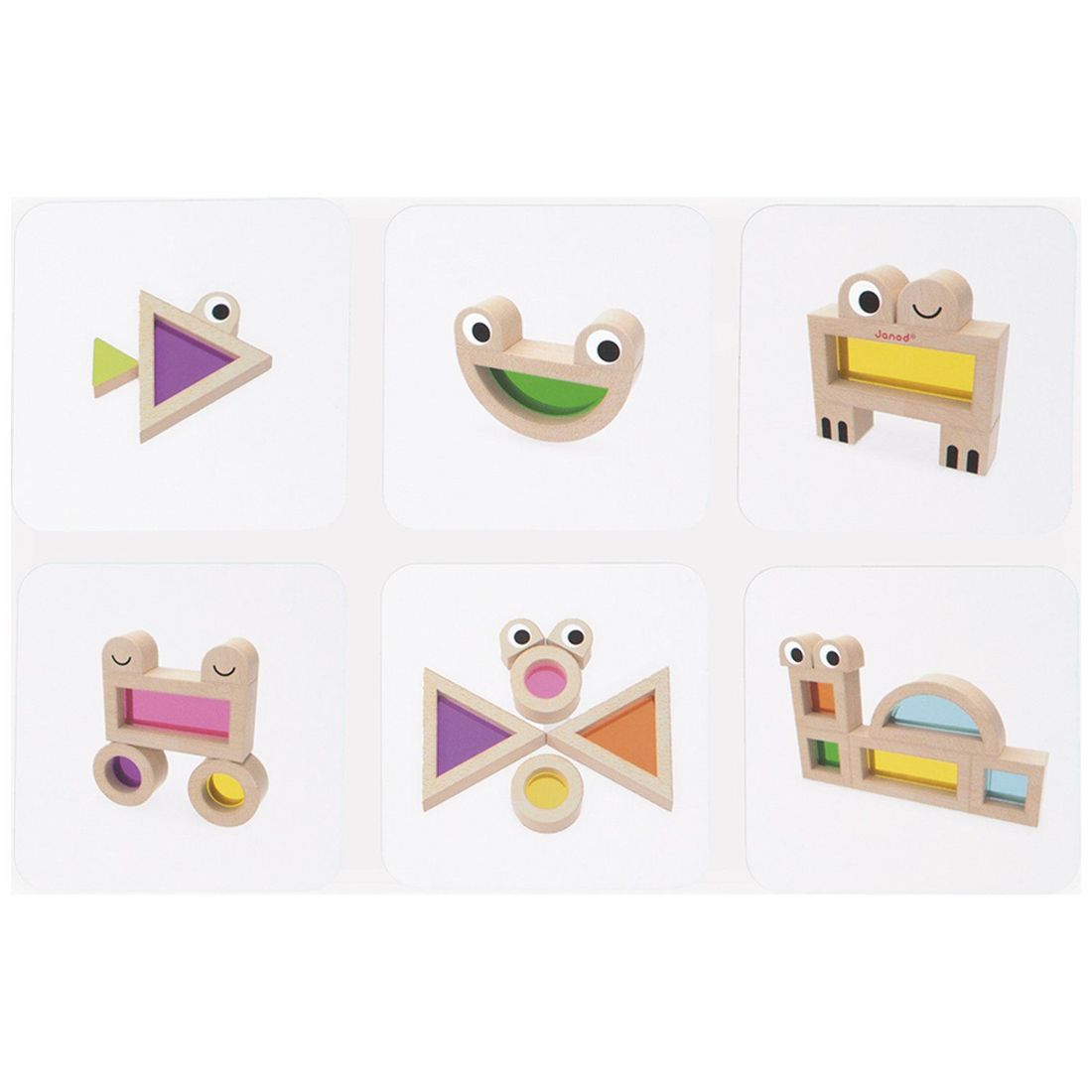 Jeu sensoriel Blocs translucides (18 pièces) (Janod) - Image 6