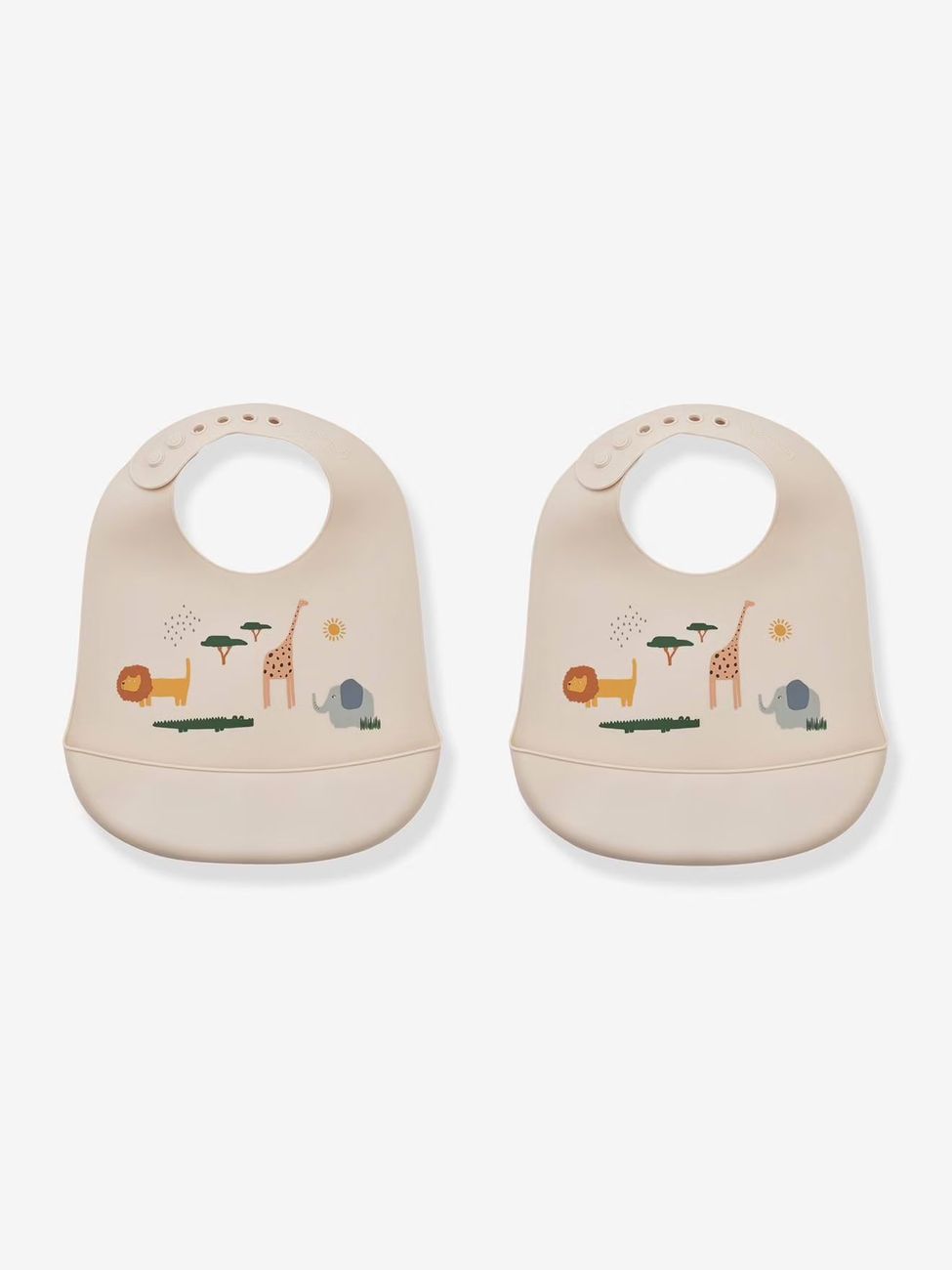 Lot 2 bavoirs Tilda en silicone - écru (Liewood) - Image 1