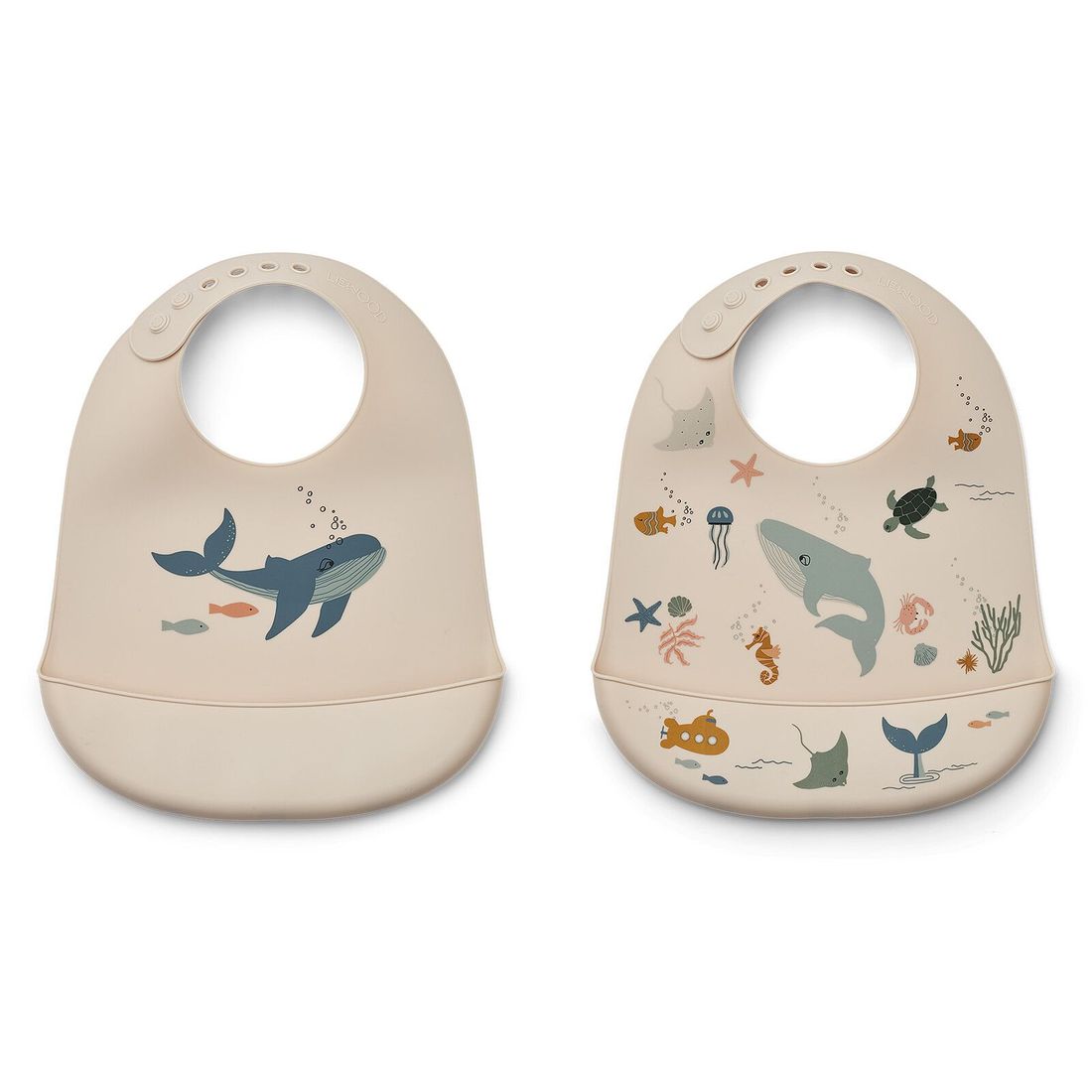 Lot de 2 Bavoirs Tilda - Sea Creature Sandy (Liewood) - Couverture