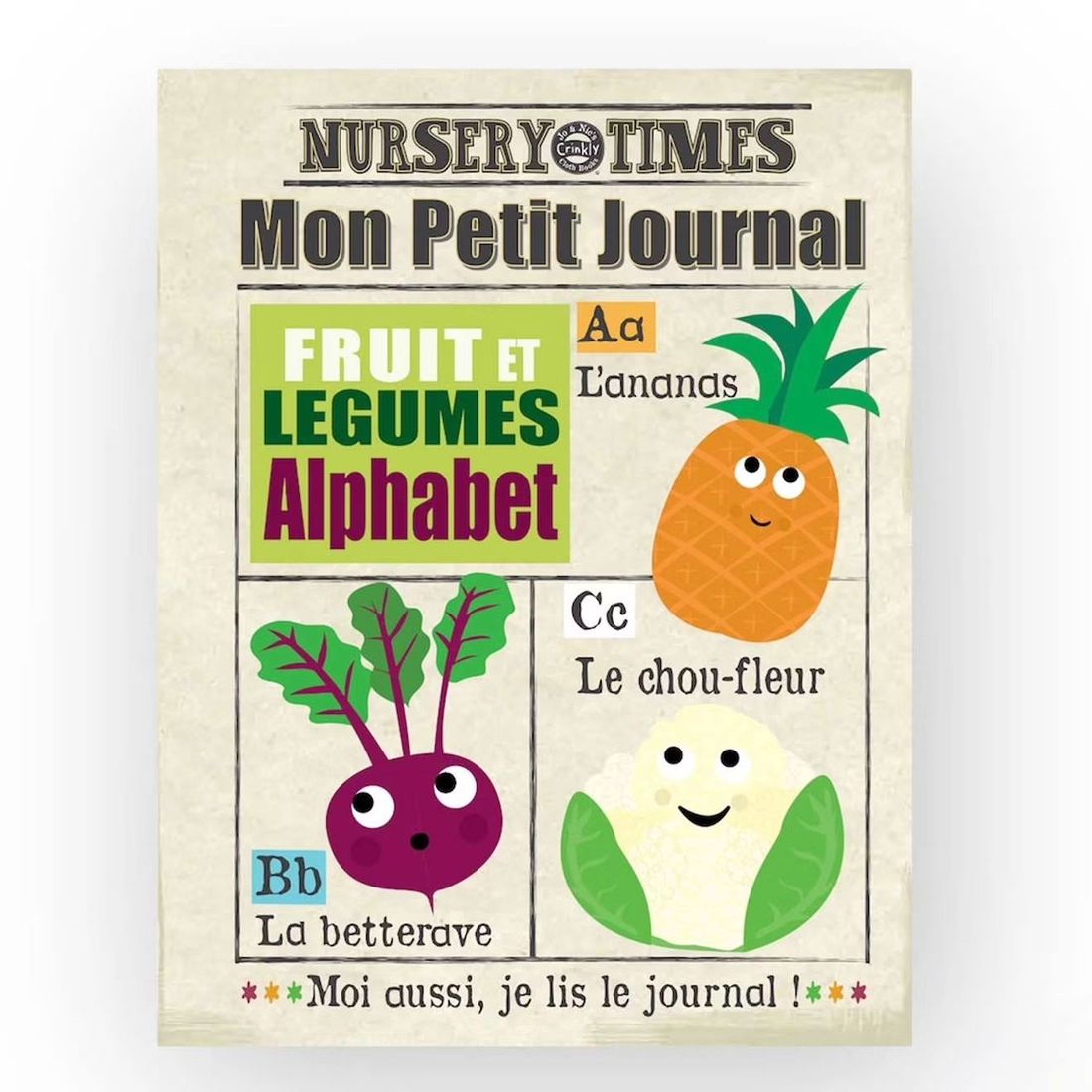 Livre D'éveil - Mon Petit Journal À Froisser - Fruits Et Legumes Multi-coloured (Jo & Nic’S Crinkly) - Image 1