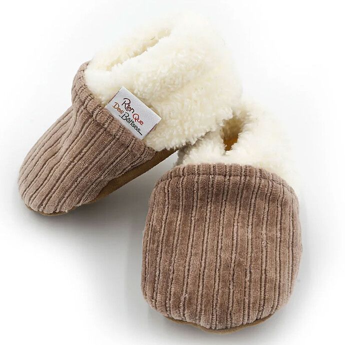 Chaussons Velours Taupe - 19/21 (Rien que des bêtises) - Image 2