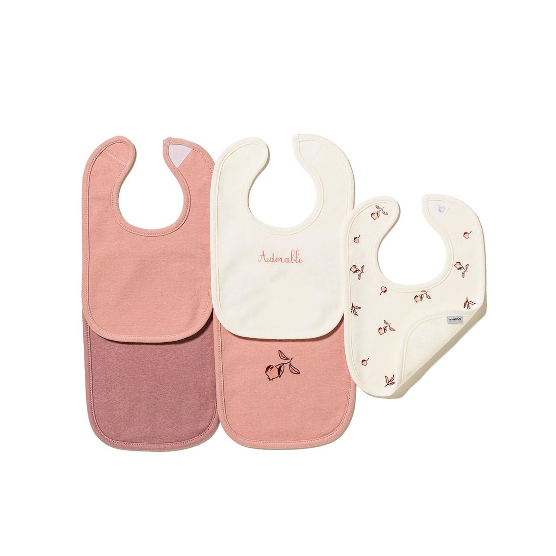 Lot 5 Bavoirs bébé Naissance (Maïka) - Image 1