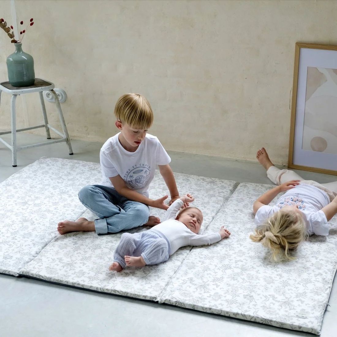 Tapis de vie King Size x Tartine&Chocolat gris (Mezamé Paris) - Couverture