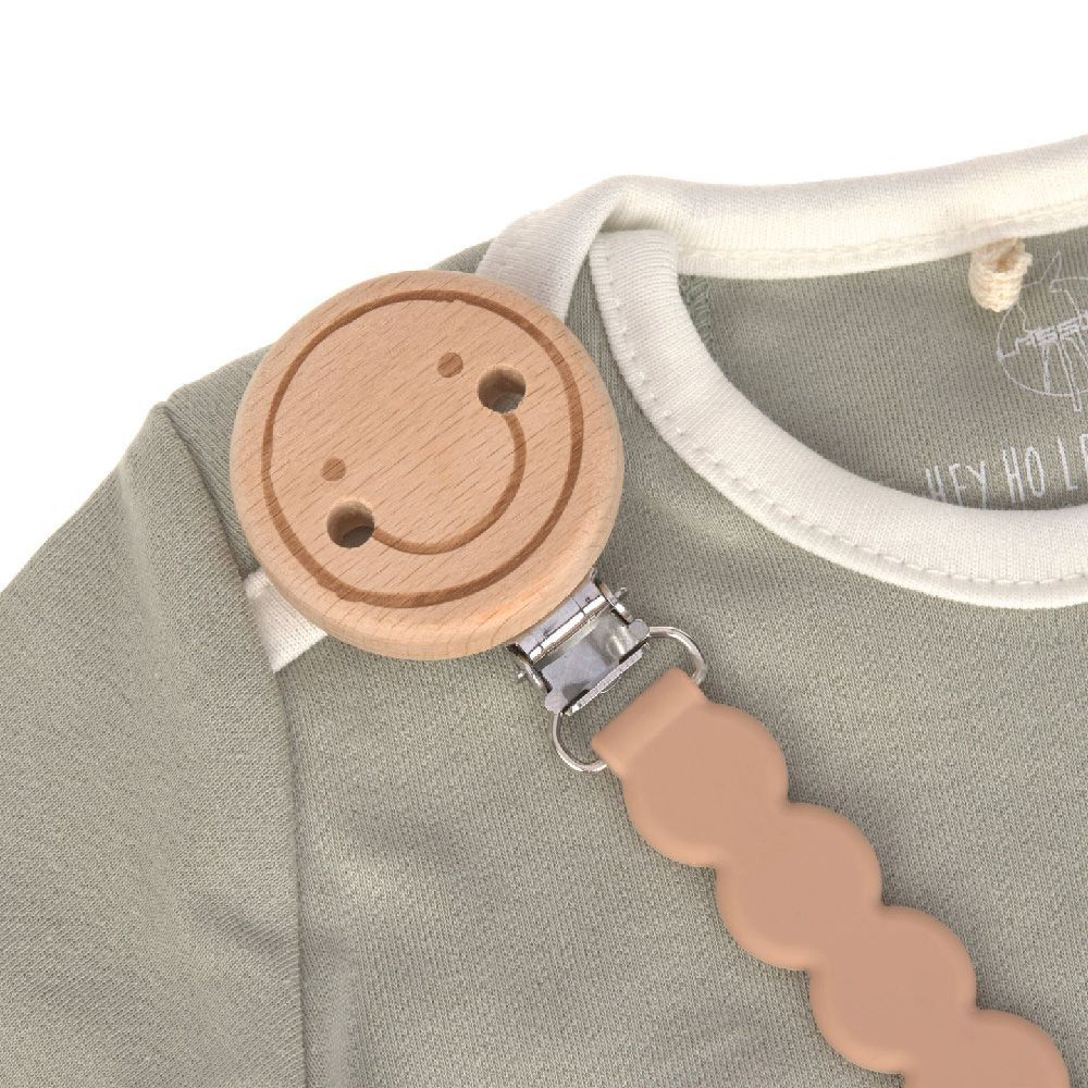 Attache sucette Tiny Smile bois/silicone (Lassig) - Image 2