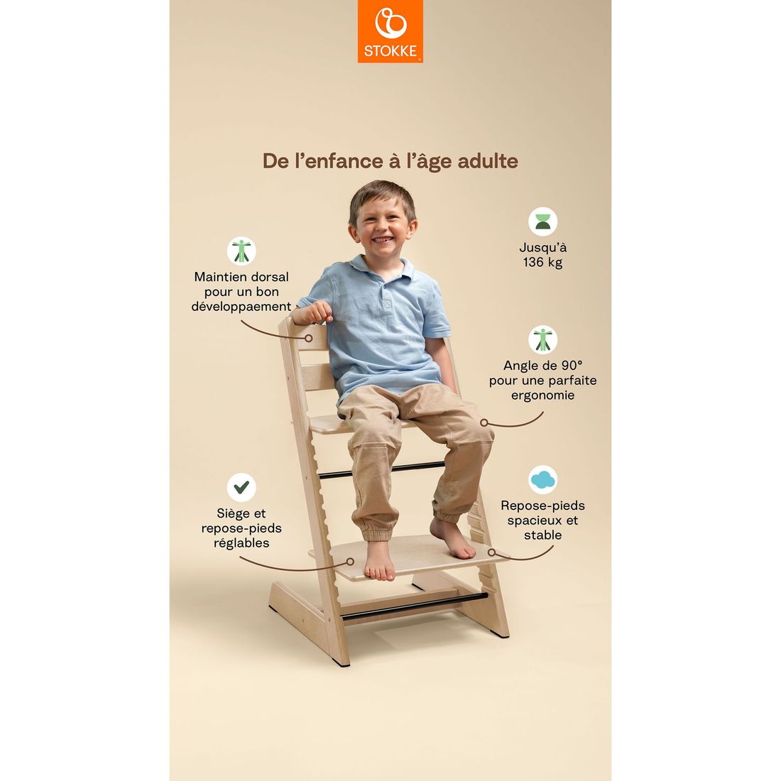 Tripp Trapp® Pack Chaise haute + Baby Set + Plateau (Stokke) - Image 4