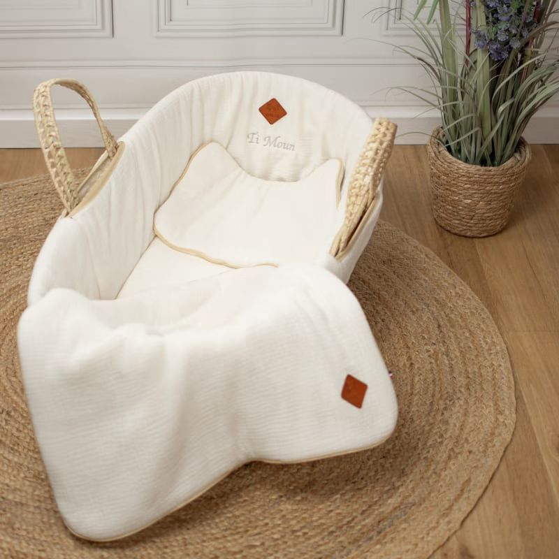 Couffin bébé matelas drap jeanne - tu (Sevira Kids) - Image 2