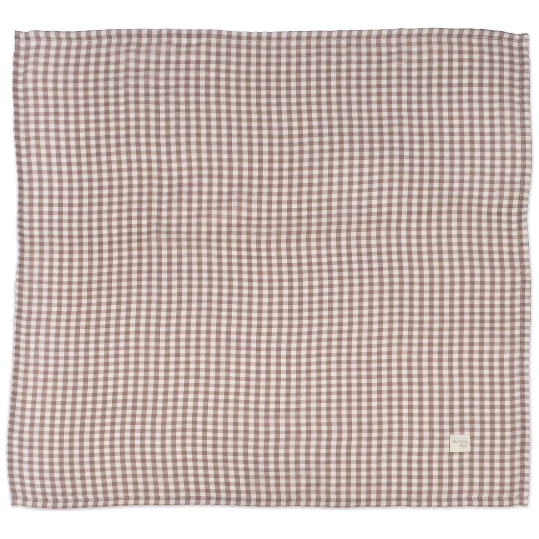 Drap housse pour nacelle Rayures et Lange Praliné Vichy Moka (Walking Mum) - Image 6