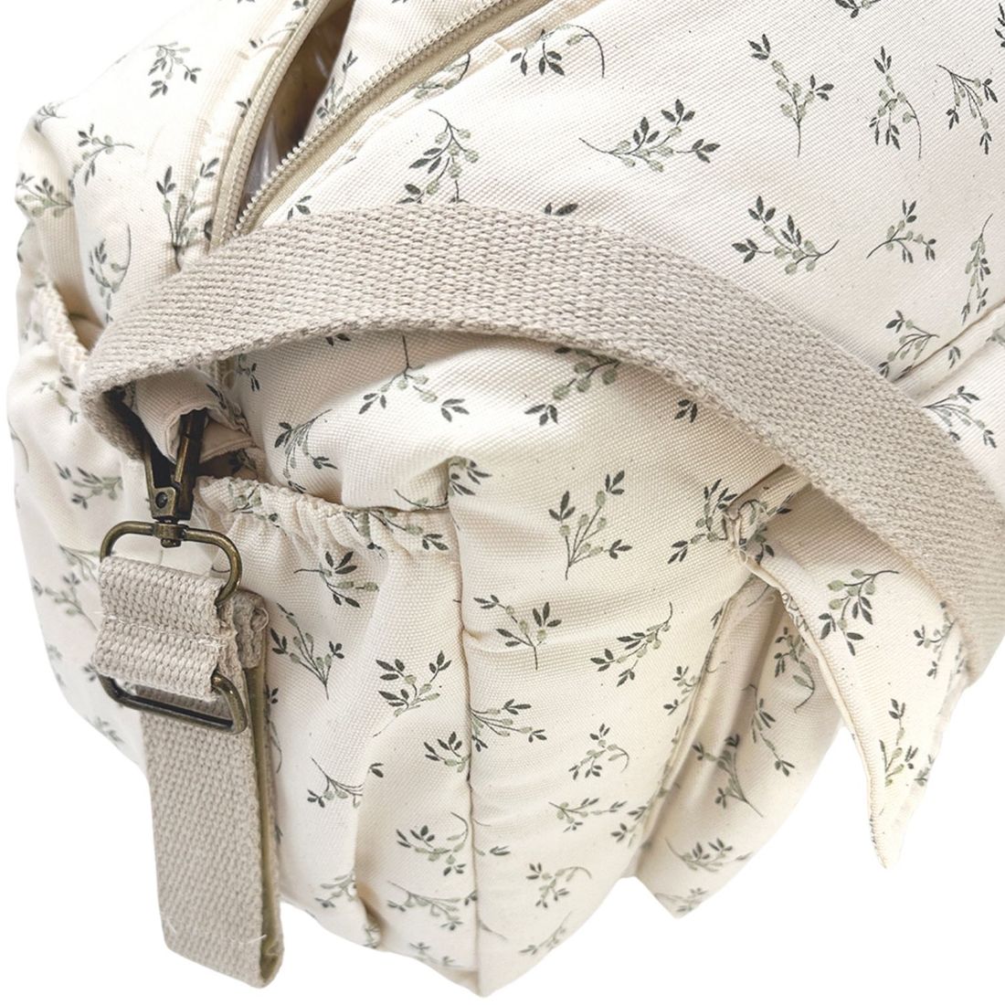 Sac à langer Camila Olive Bloom Canvas (Babyshower) - Image 1