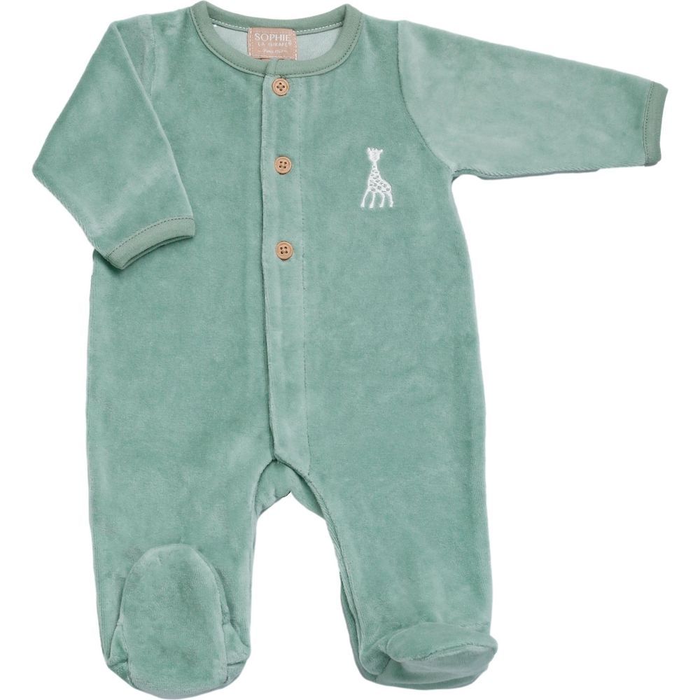 Pyjama en velours olive Sophie la girafe (1 mois) (Trois Kilos Sept) - Couverture